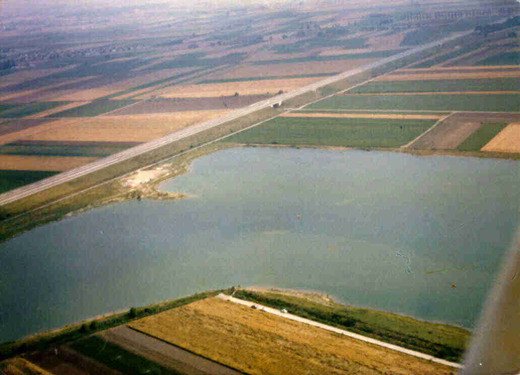 Baggersee Nachtweide - Luftaufnahme 1974